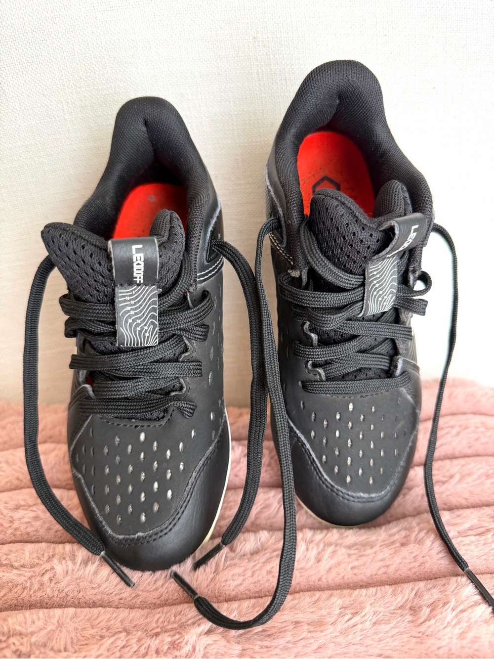 Under Armour Kids Black Sneakers with Red Insoles